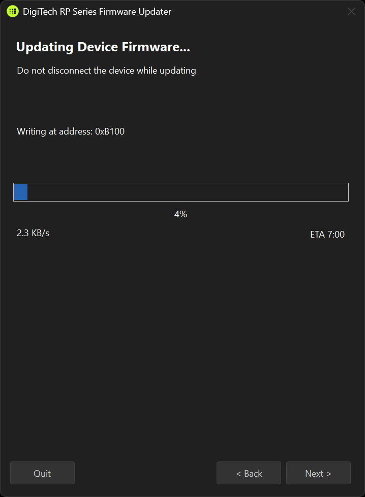 Flashing Progress Screenshot Placeholder