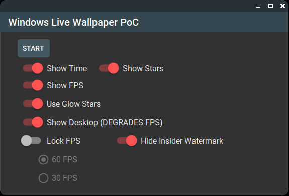 Live Wallpaper Engine Control Dashboard